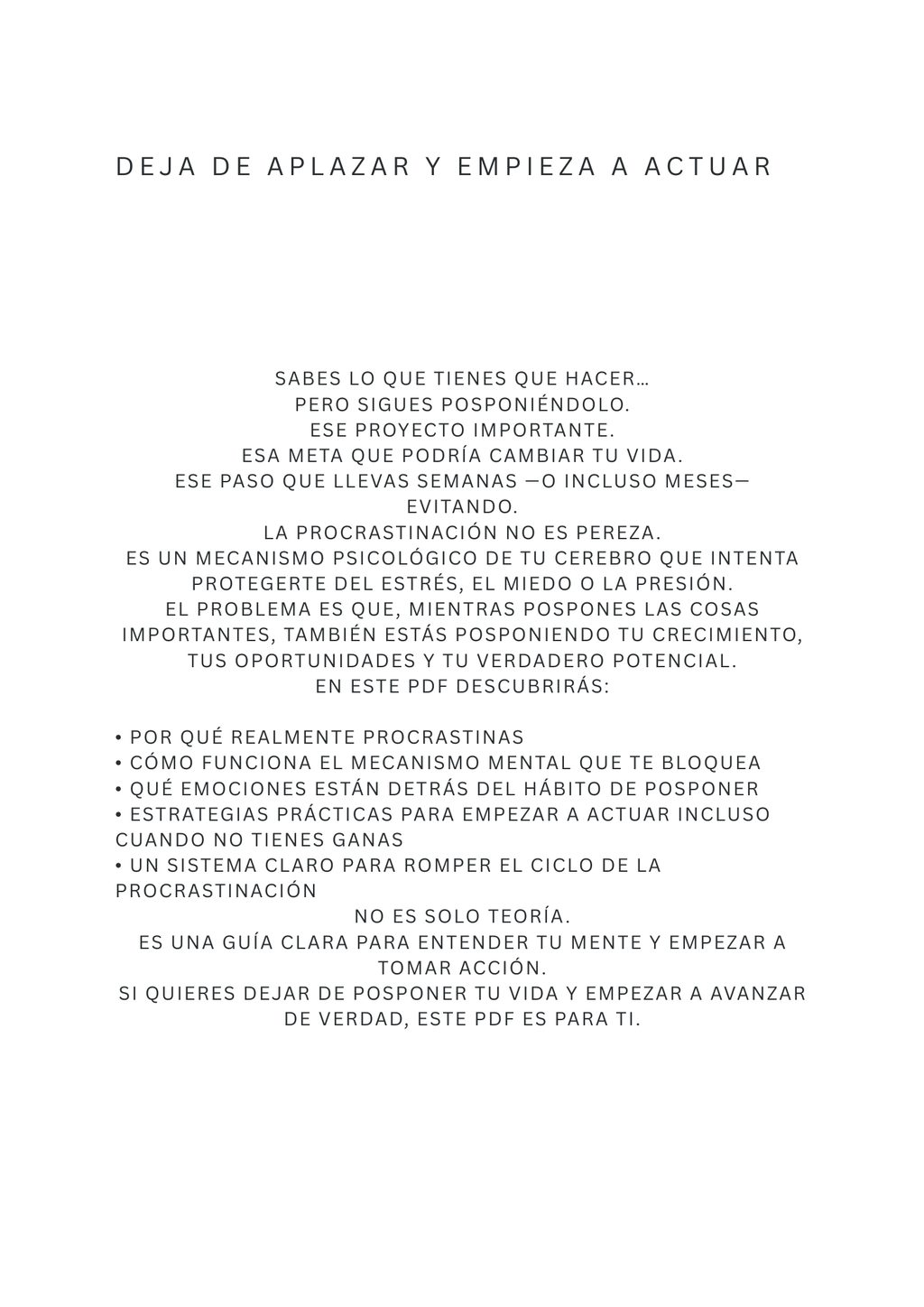 Cómo Eliminar la Procrastinación