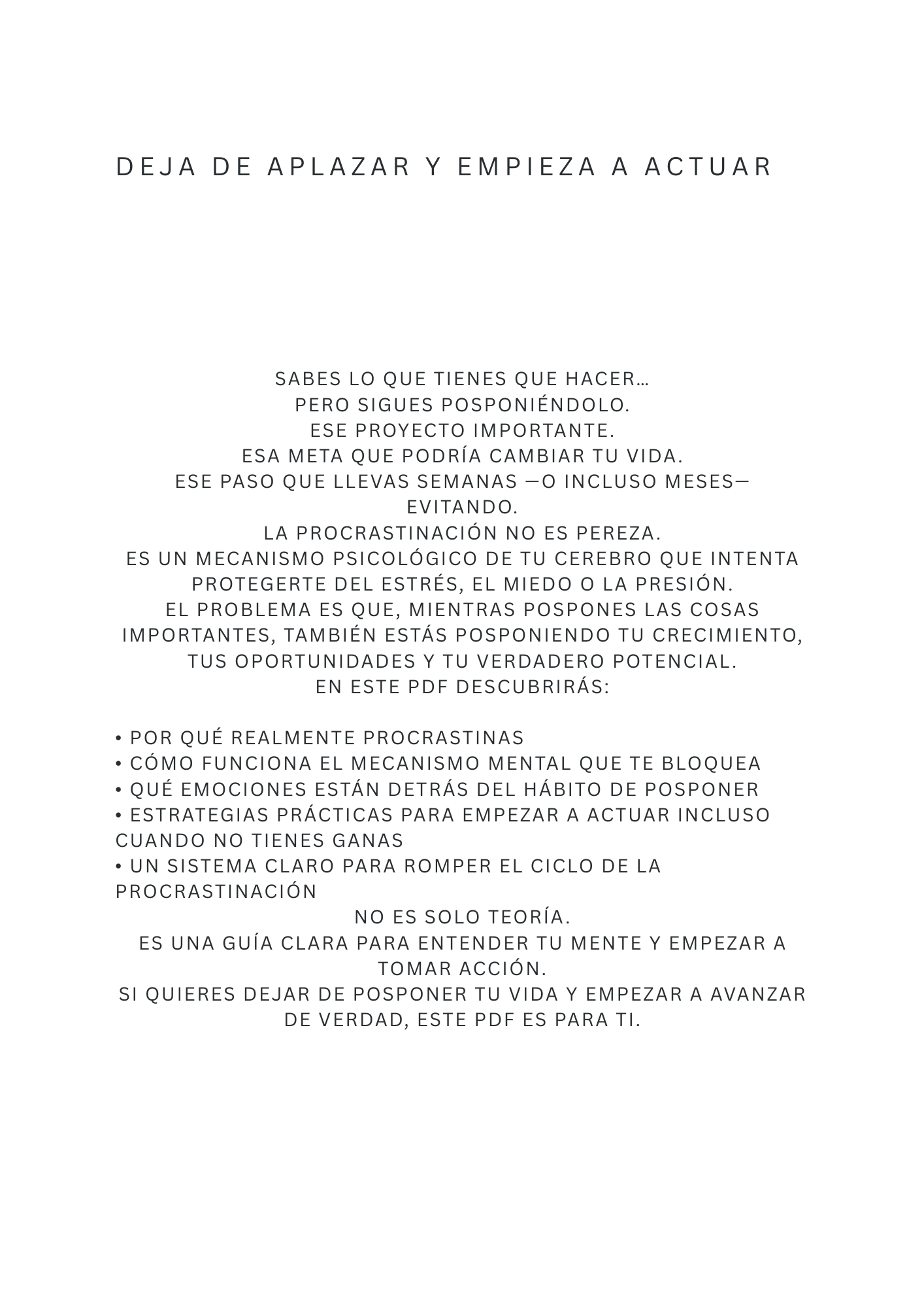 Cómo Eliminar la Procrastinación