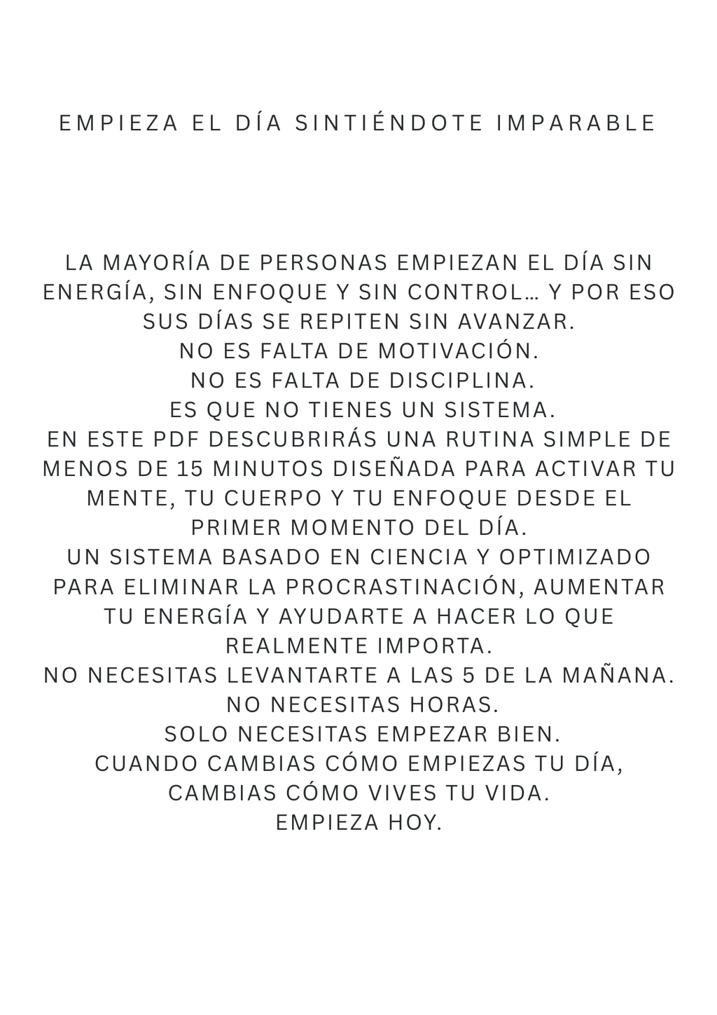 Rutina Matutina científicamente probada para hacerte sentir sin límites