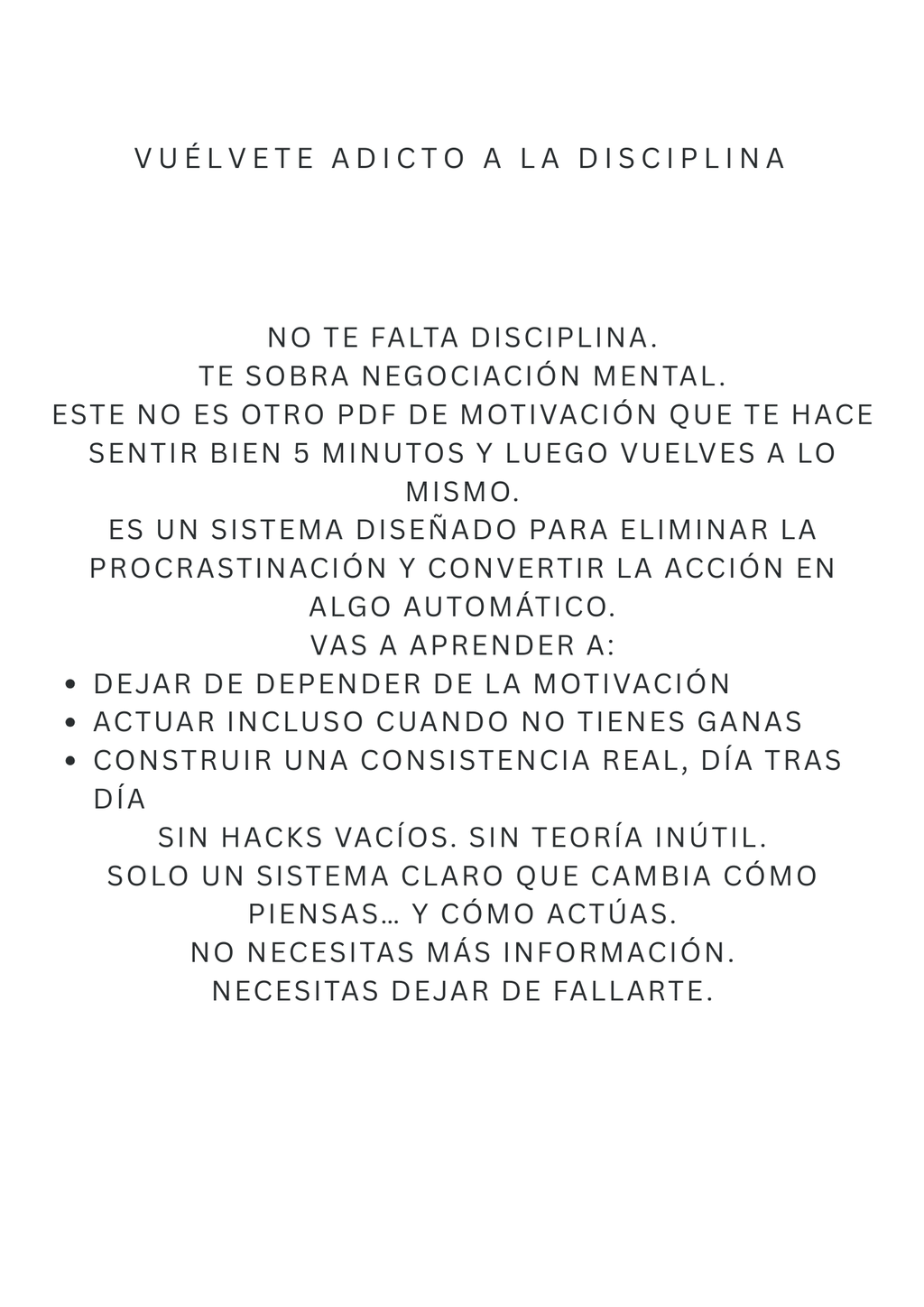 Vuélvete Adicto a la Disciplina desde Hoy